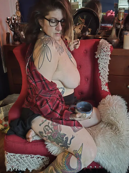 Lil bit of titty and reading glasses