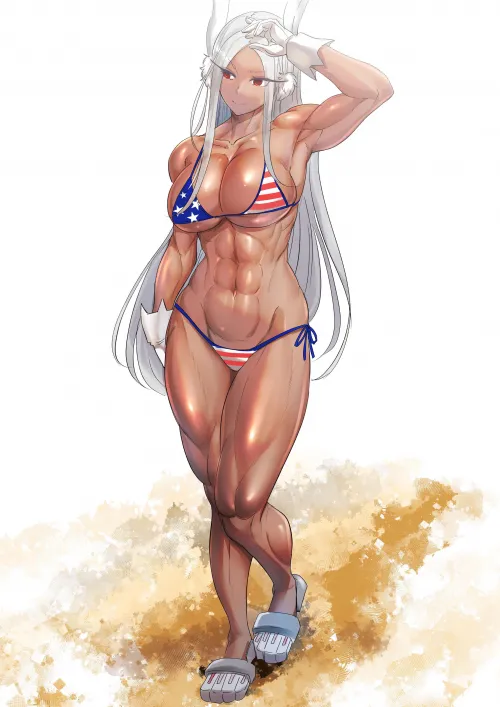 Mirko in Stars and Stripes Bikini (@TeaIndian) [My Hero Academia]