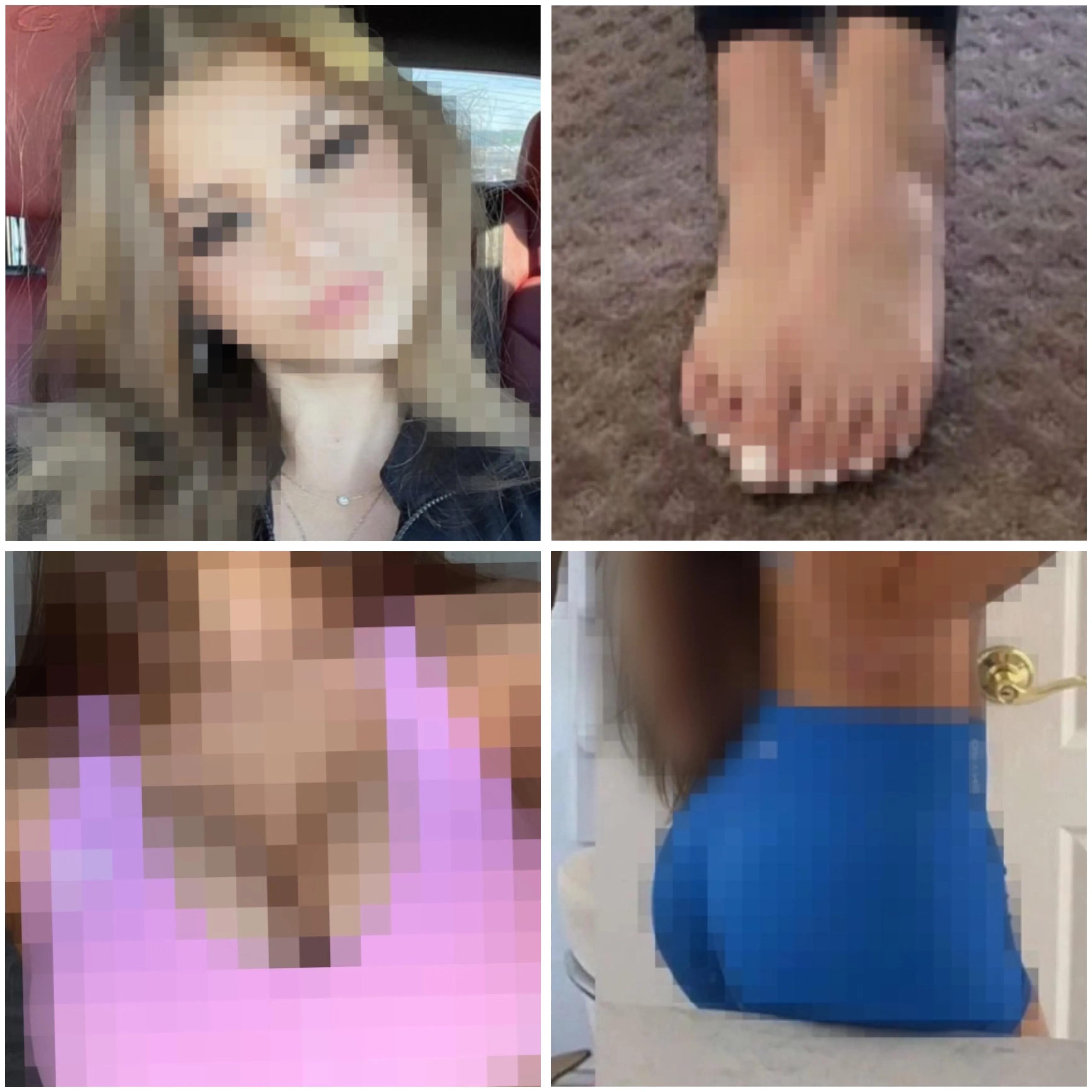 What is your favourite censored part of Brooke? (Face, feet, tits, or ass?)