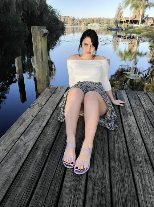 What would you do if we went on walk at Creek in my clear jellies?