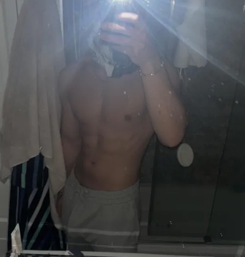 [18] Who doesn't love gray sweats?