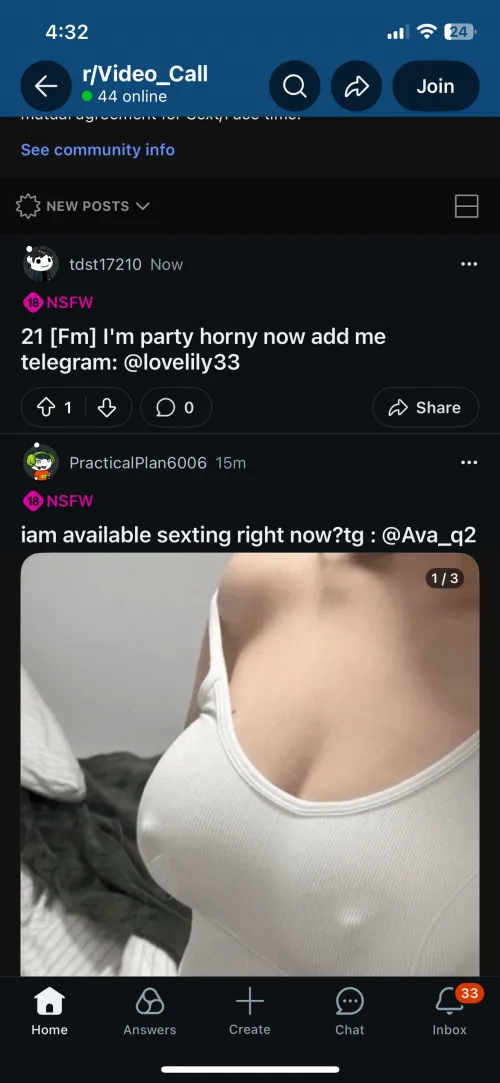 21 [Fm] I'm party horny now add me telegram: @lovelily33