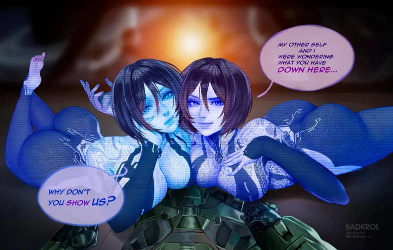 Cortana & The Weapon want to know what’s down there! (badkrol) [Halo]