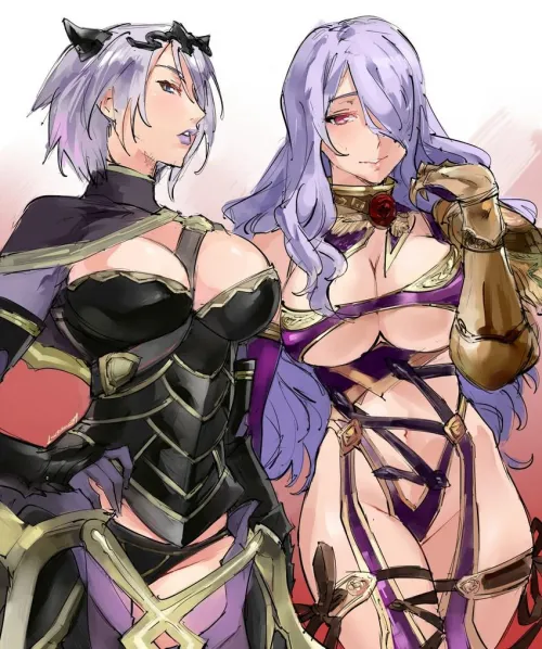 Ivy ❤ from Soul Calibur dresses up as Camilla from Fire Emblem, and vice versa (kenshin187)