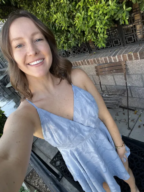 My favorite blue sundress for a date