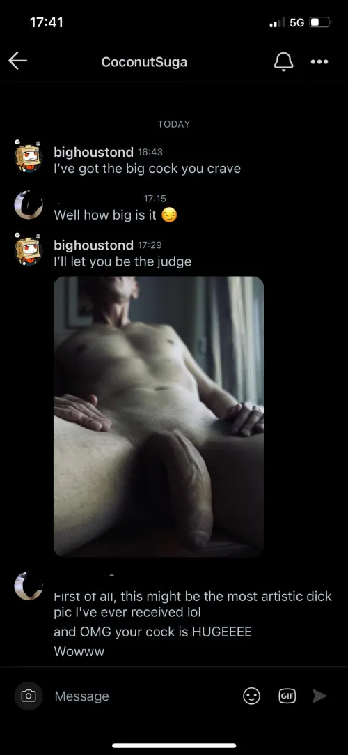 Redditor appreciates a huge cock