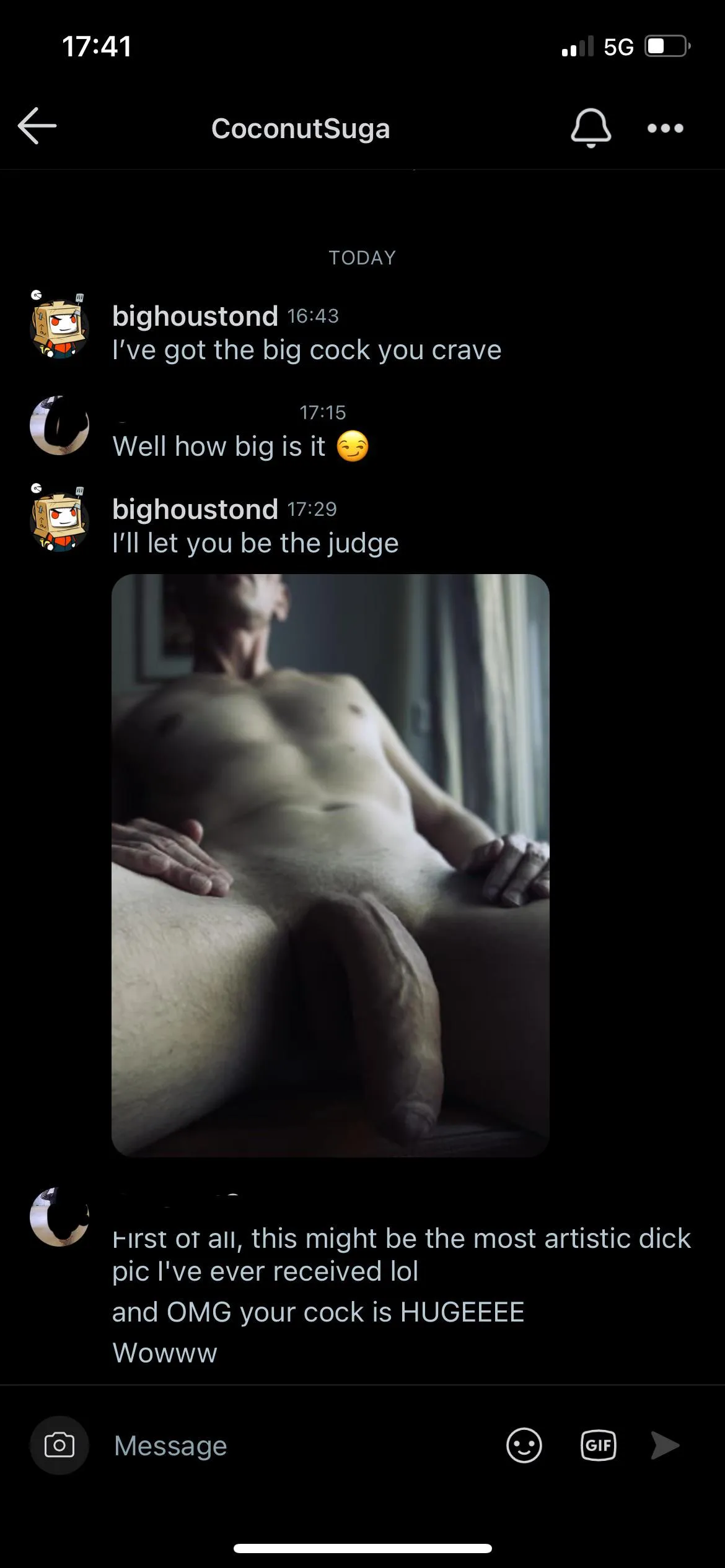 Redditor appreciates a huge cock