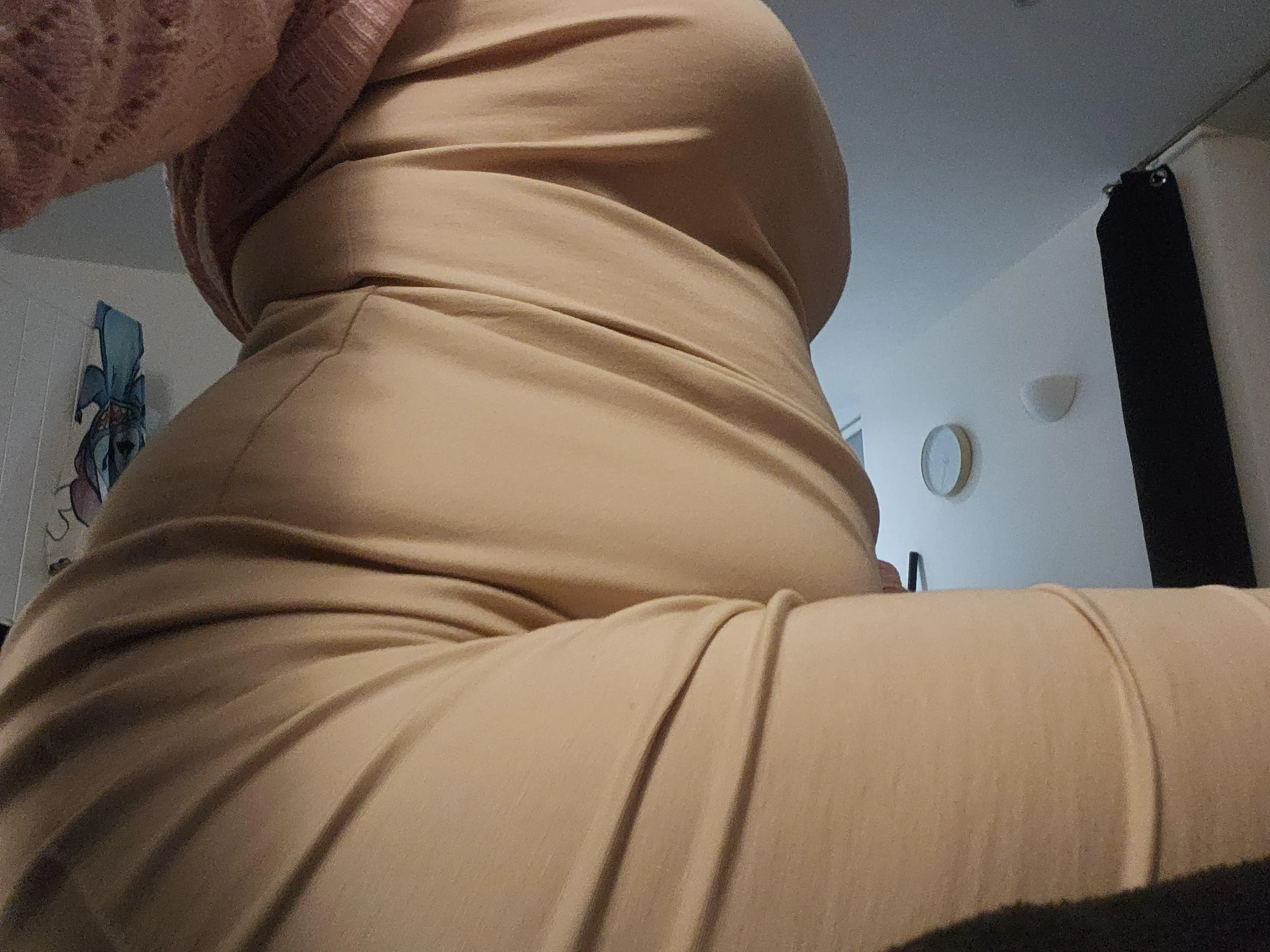 Tight dresses fit differently now with a little chub