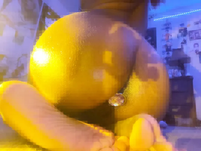 you’re supposed to be focused on my feet, not my butt plug