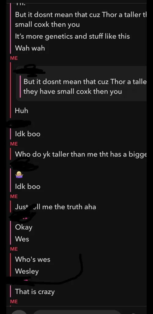 18m My Gf always told me I was the biggest but just found out her ex randomly pulled it out and was bigger and much taller than me so just wanna compare too see how I size up to most