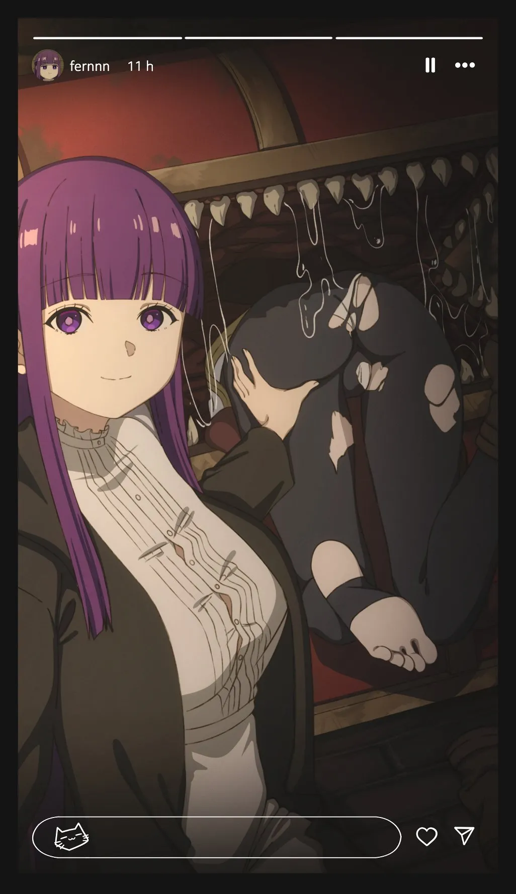 Frieren being eaten by a mimic (Keihh)