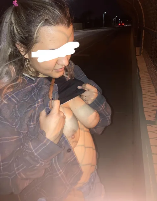 Hubby loves a public flash 🍒