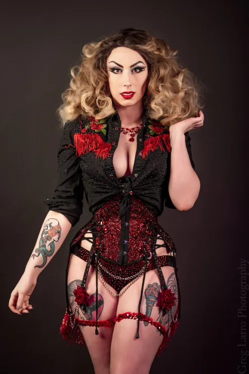 Made a new corset & garter belt for my western act!