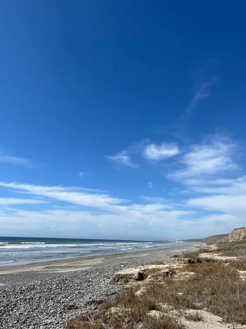 Sunny and a clear sky