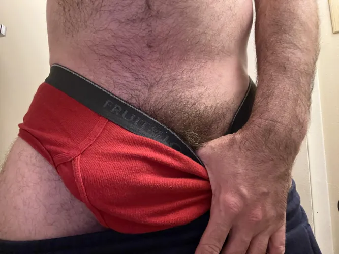 Day 79: Big red briefs (age 46)