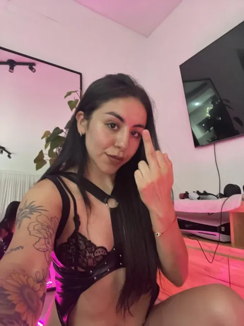 Do you see all this semen on my belly? My boyfriend left it on me and you have to lick it up.