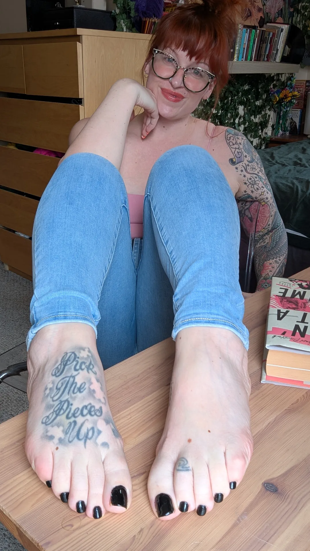How About You Admire My Feet Them With Your Tongue 🤷