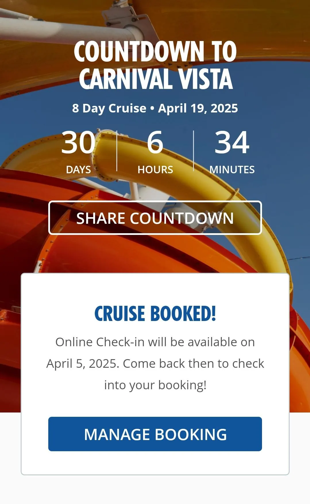 [M4F] Carnival Vista 4/19 - 4/27