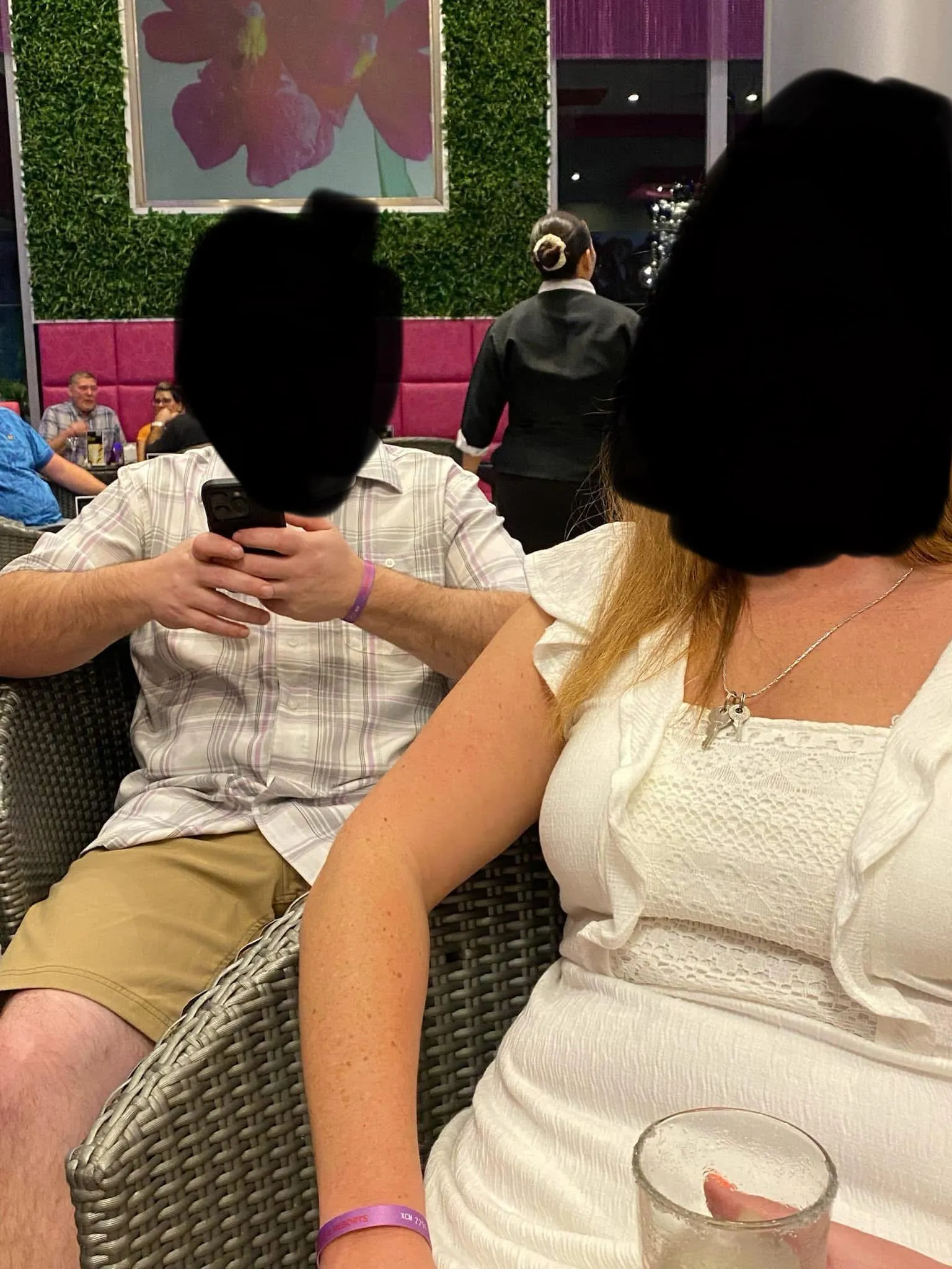 On display at the resort bar for everyone to see