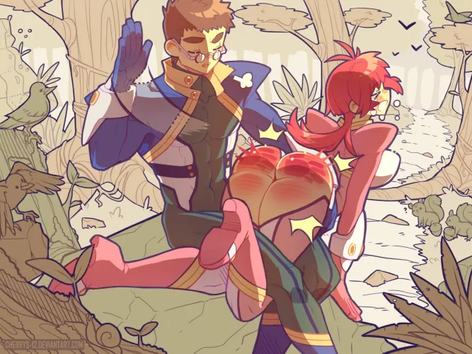 (RP) Captain crashes her ship on an unknown planet, and a rescue is a week out.  Each morning they still aren’t saved, her rookie roasts her irresponsible bottom.