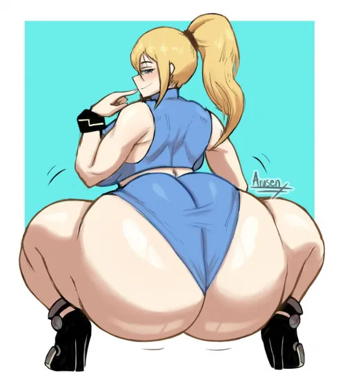 Samus Cheeks are Swollen (art by Arusen