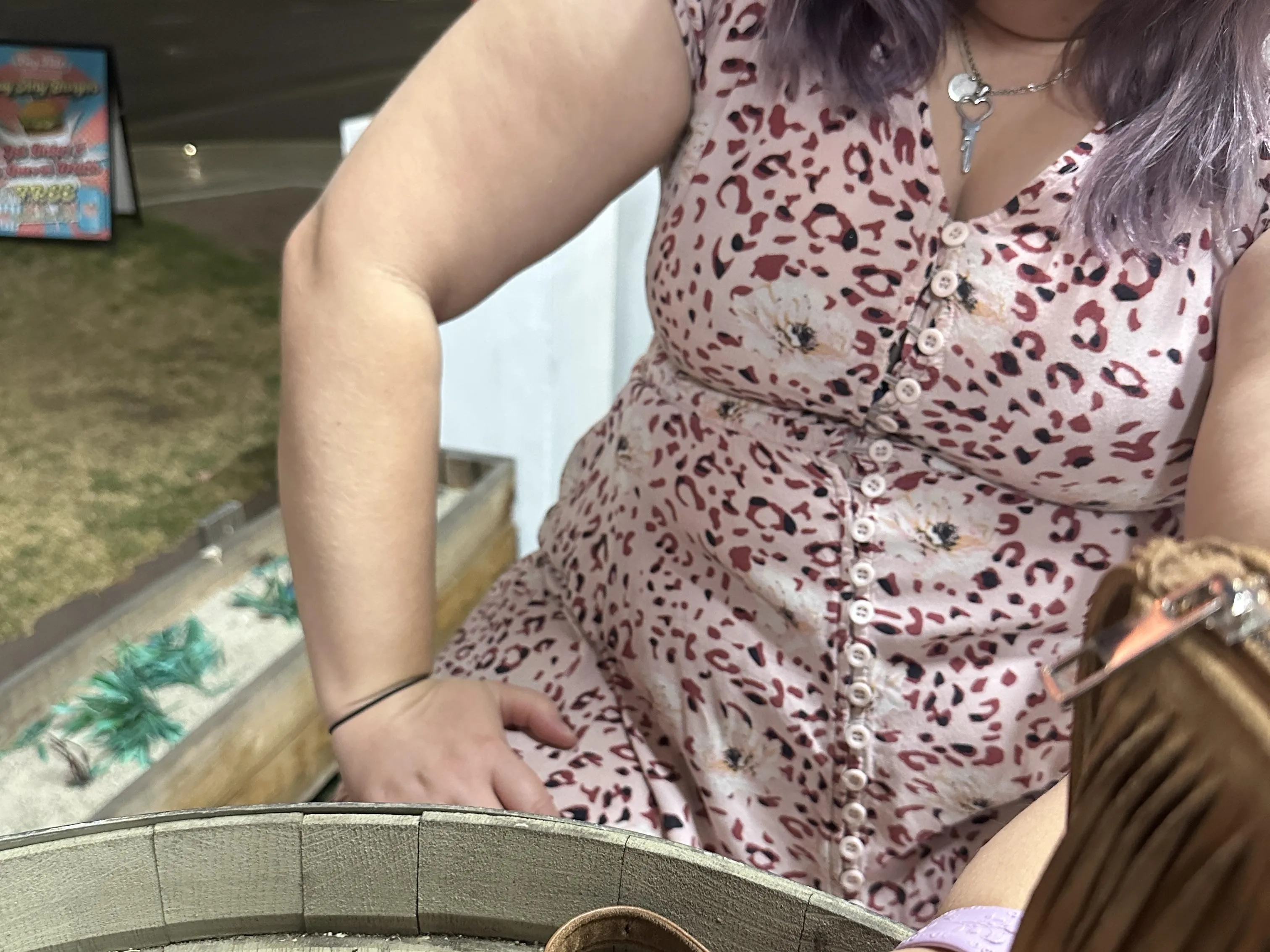 Waiting on our burgers after a burlesque show