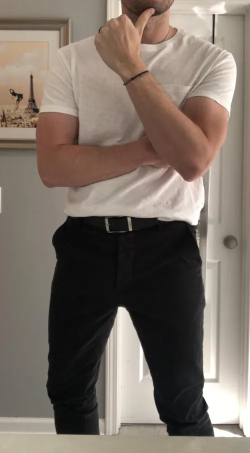 (34) Be honest. Is this an outfit you want to get me out of fast?