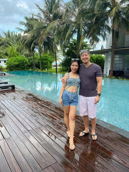 Asian mombod on holiday