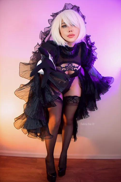 Bride 2B cosplay from NieR: Automata by Felicia Vox