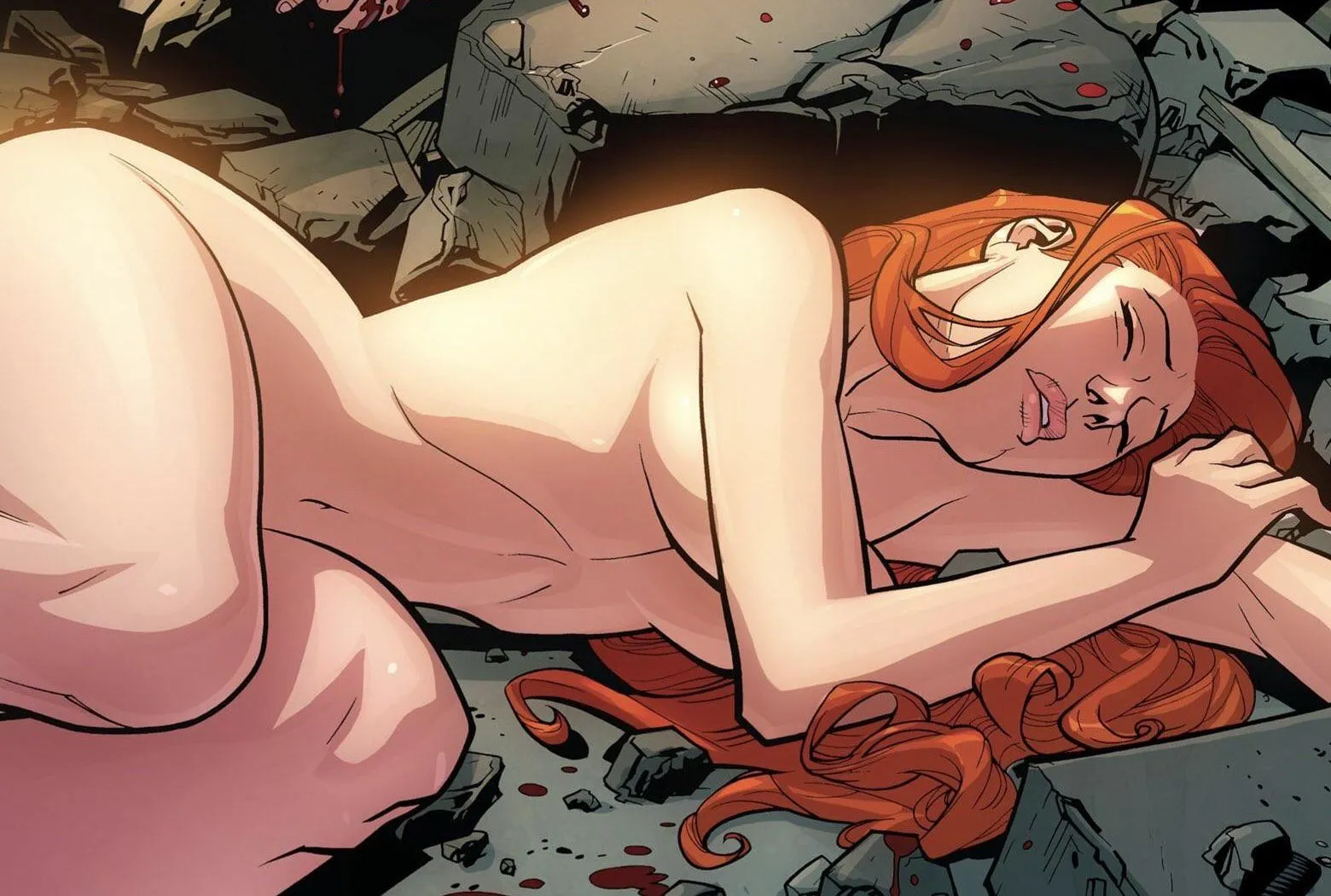 Eve naked from the comics