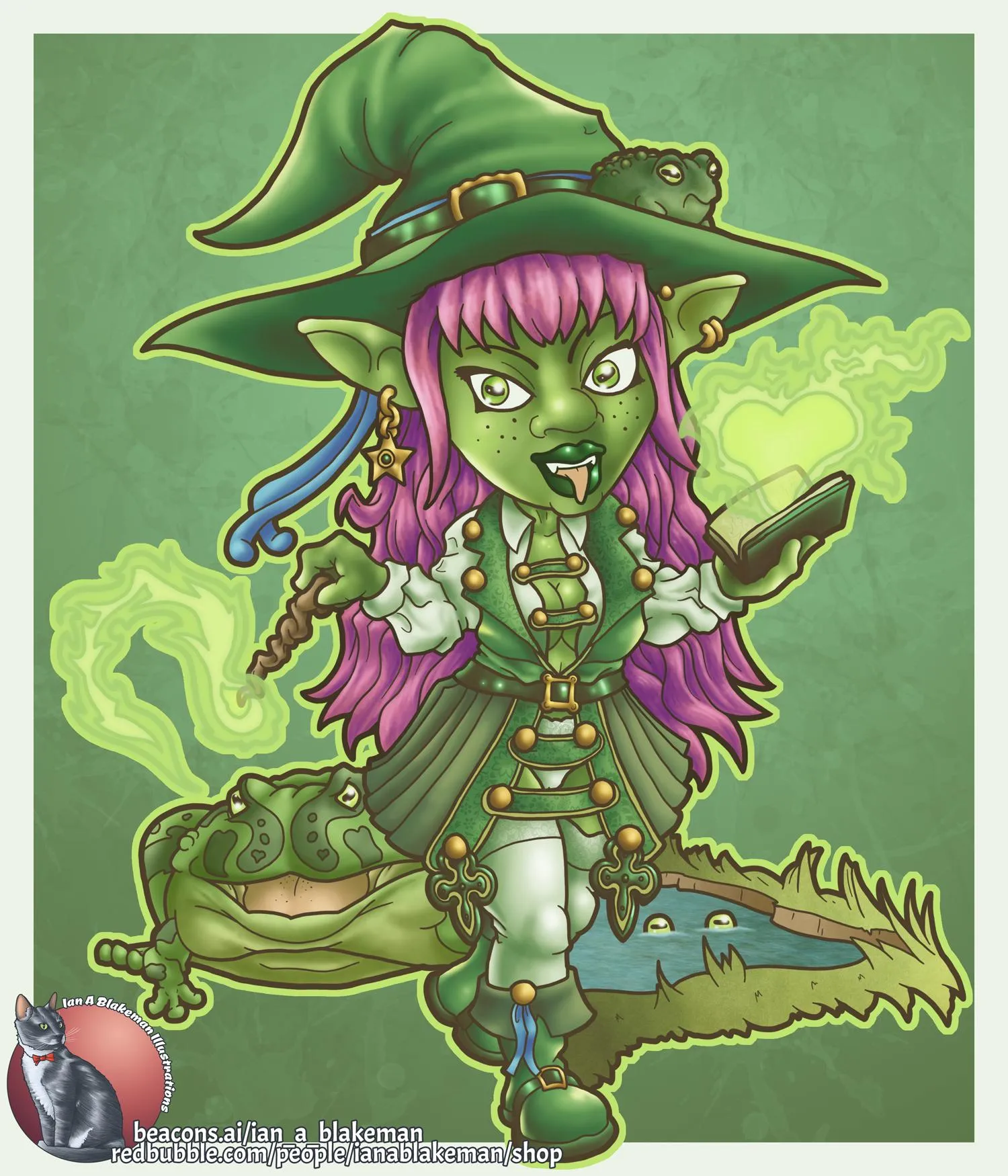 Goblin Frog Witch, By Ian A Blakeman Illustrations