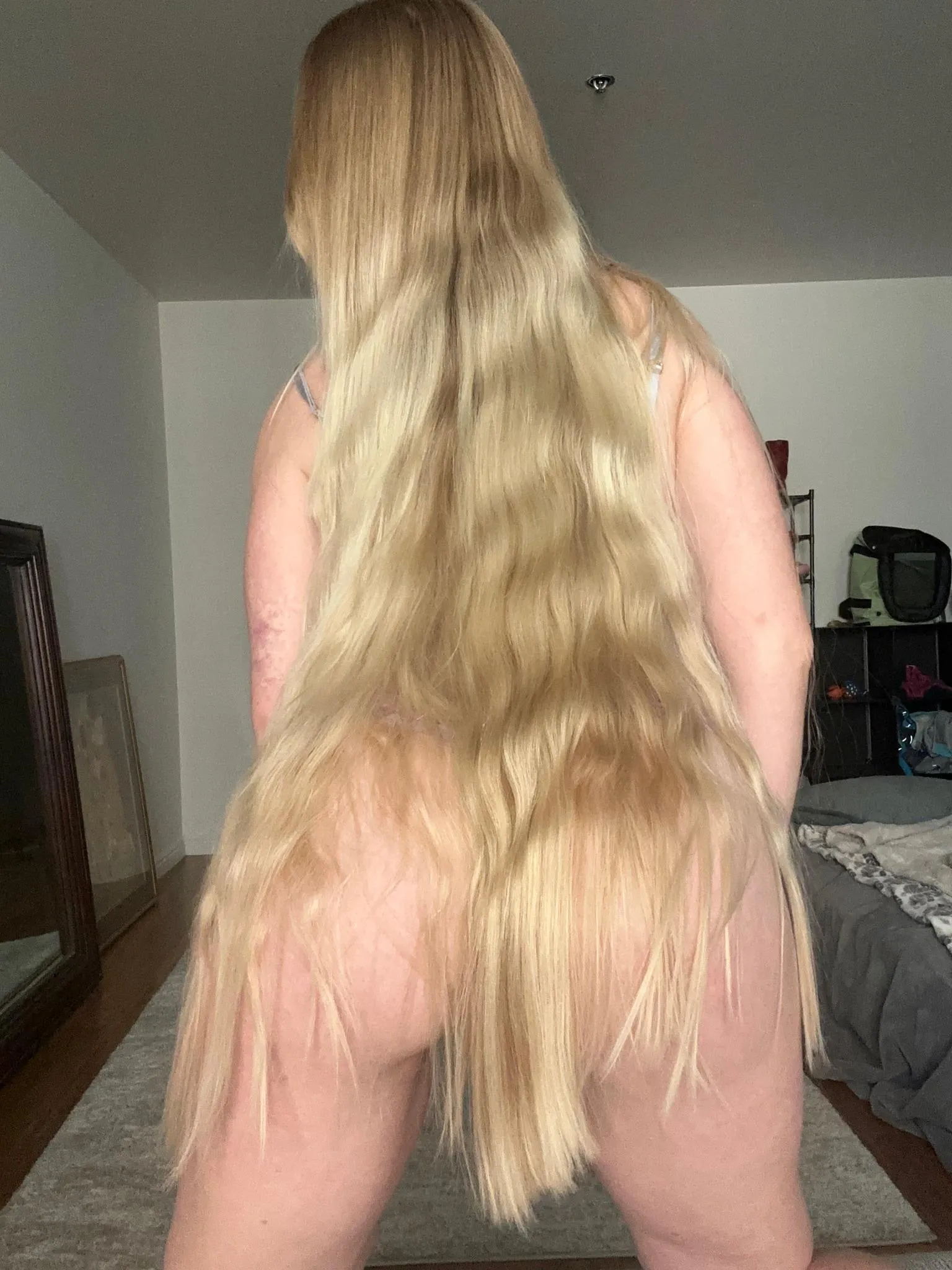 Letting my hair do the censoring tonight.