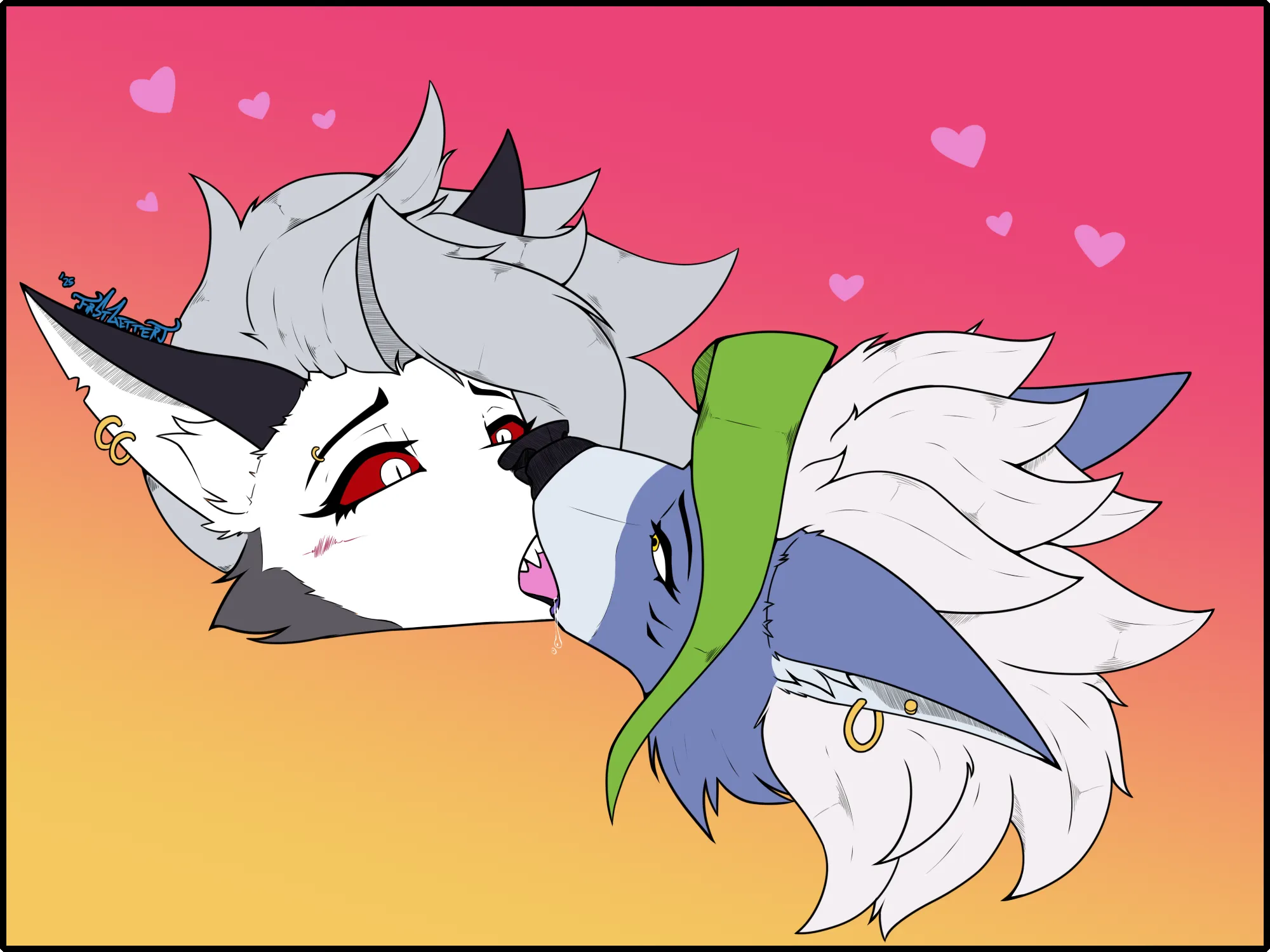 Loona & Roxanne Kissing (firstletterj) [FF]