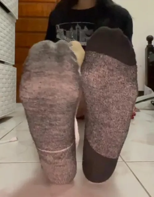 Time to get down on your knees and worship my socks