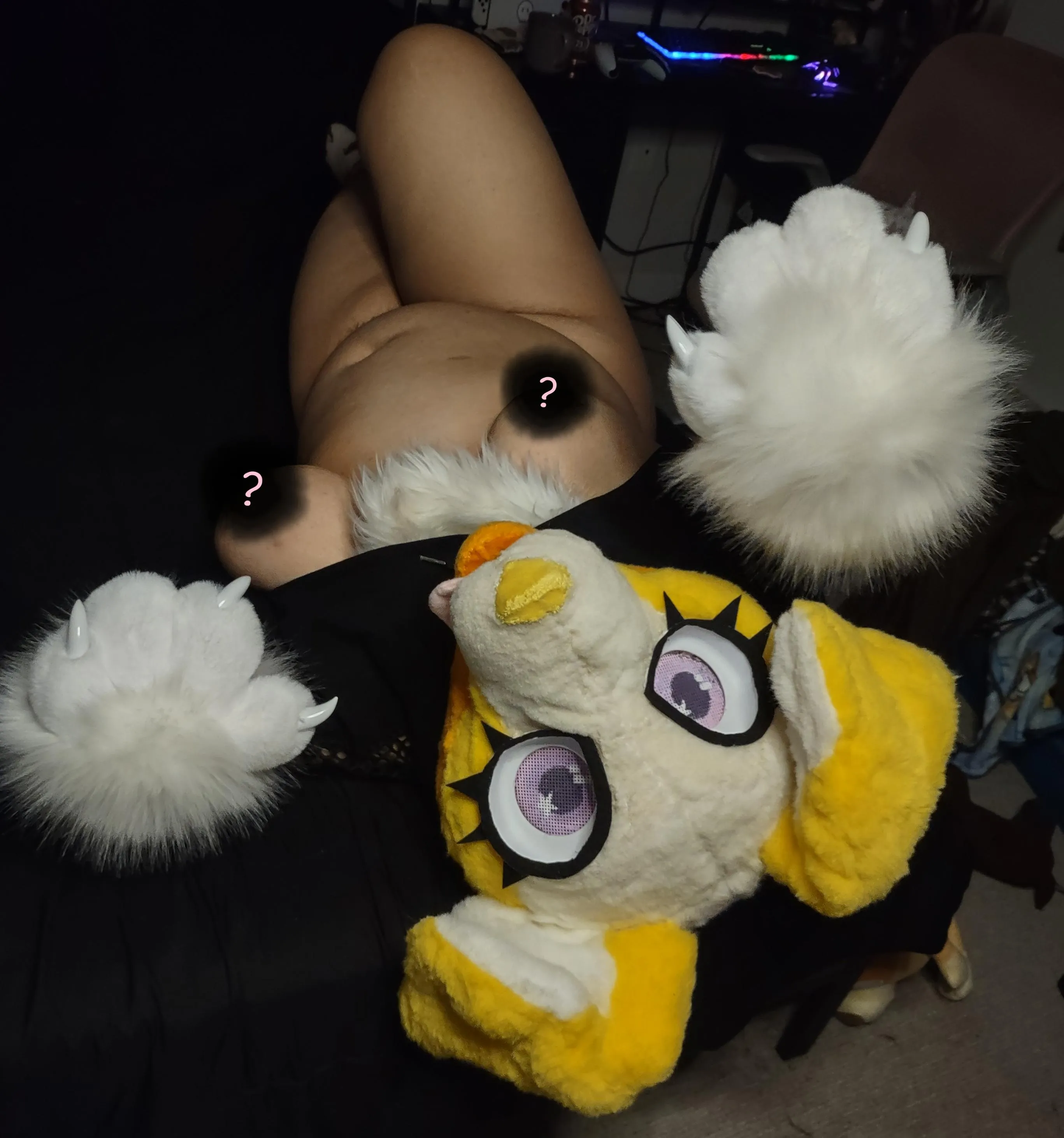 You told this puppy girl to roll over- so I listened!! >:33