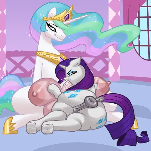 Celestia x Rarity (Hexecat)