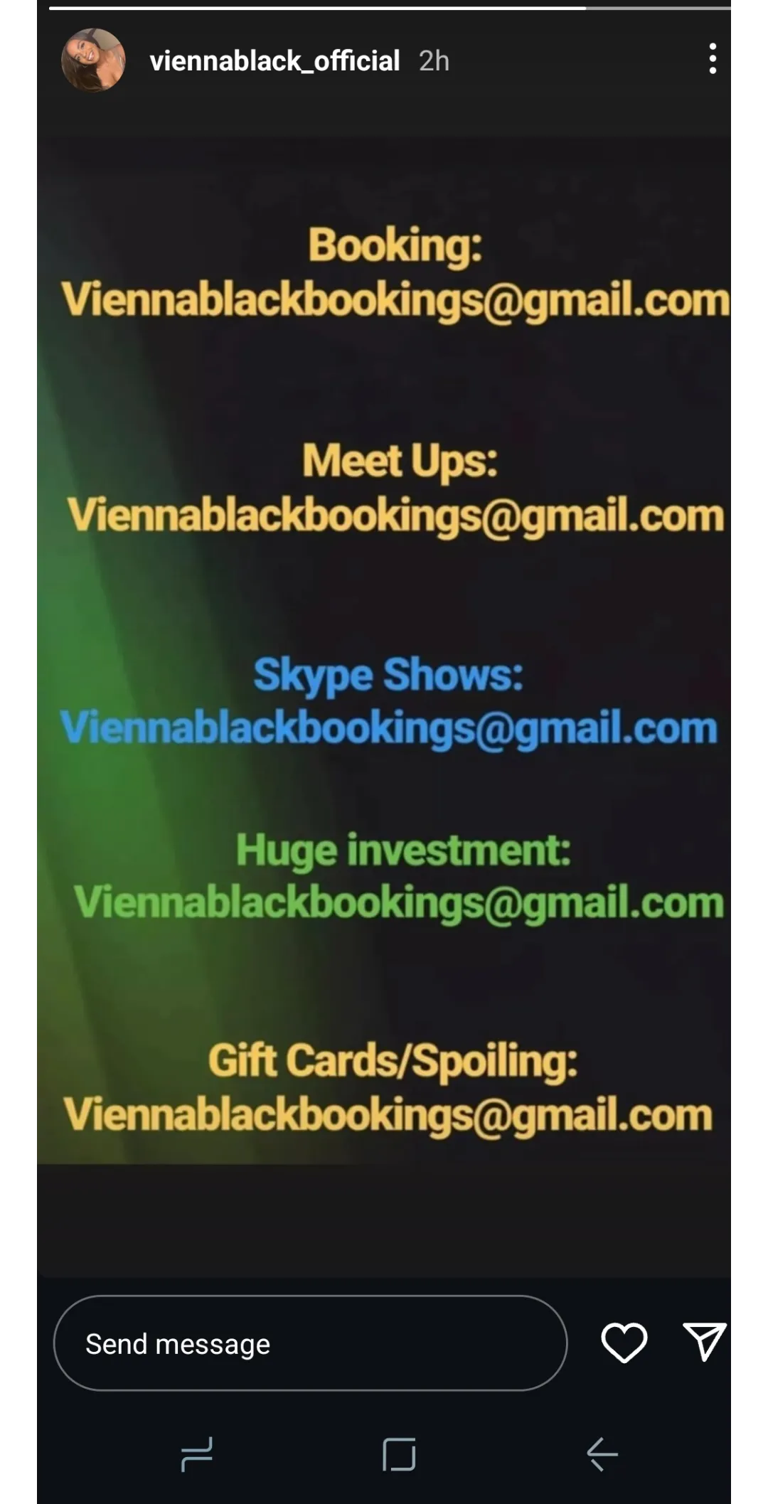 Does she even respond? Cause I she see post on her story many times