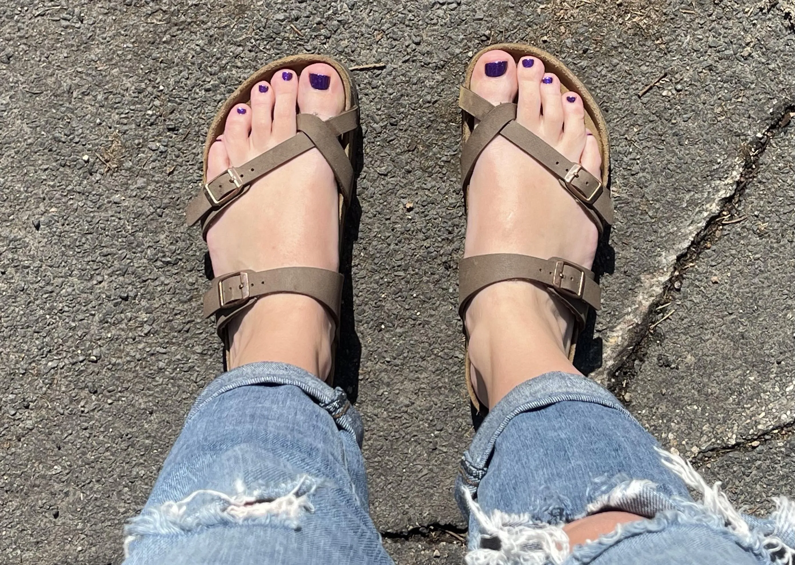 Feels good to finally free my feet from their wintery prison