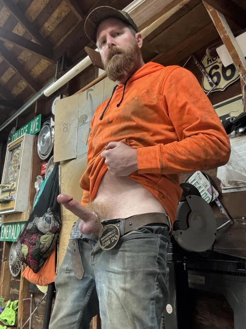 Had to let him out after workin all day