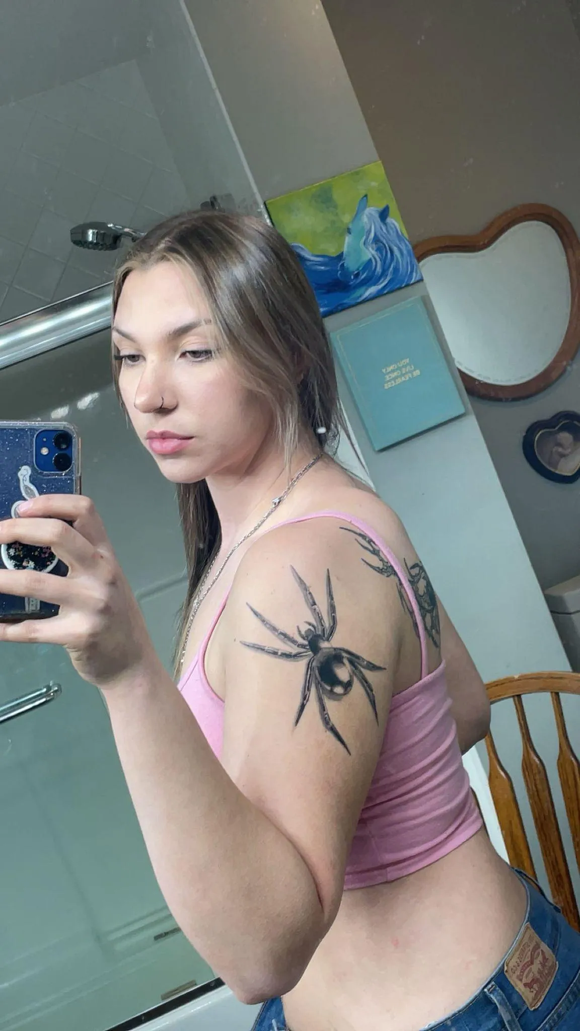 I ironically absolutely hate spiders and am scared shitless of them… so I got one tattooed on me