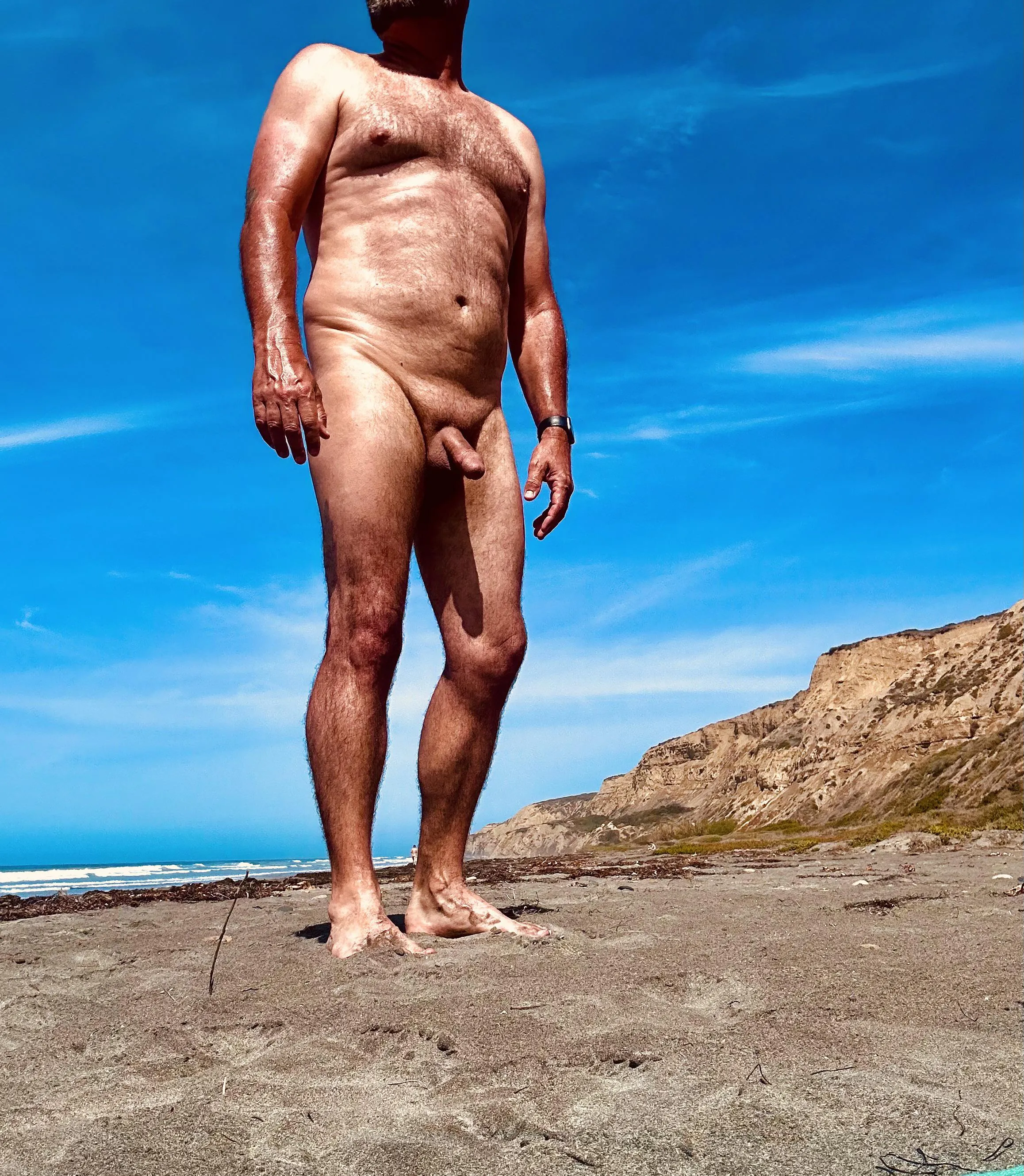 It’s a great day out. The sand is still wet from all the rain we have gotten recently but still beautiful