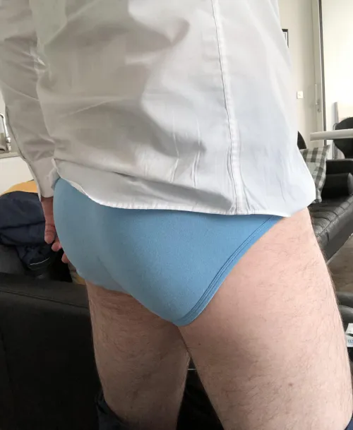 It’s so nice that it’s still light when I get home from work (these are Lacoste briefs.)