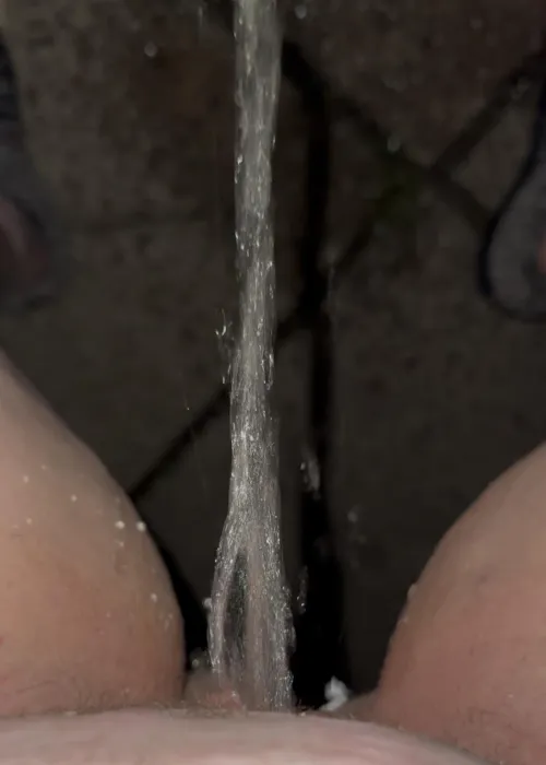 Pissing on patio
