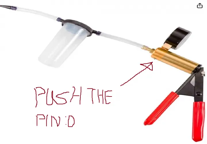 Release the pressure on the pump for those who don't know