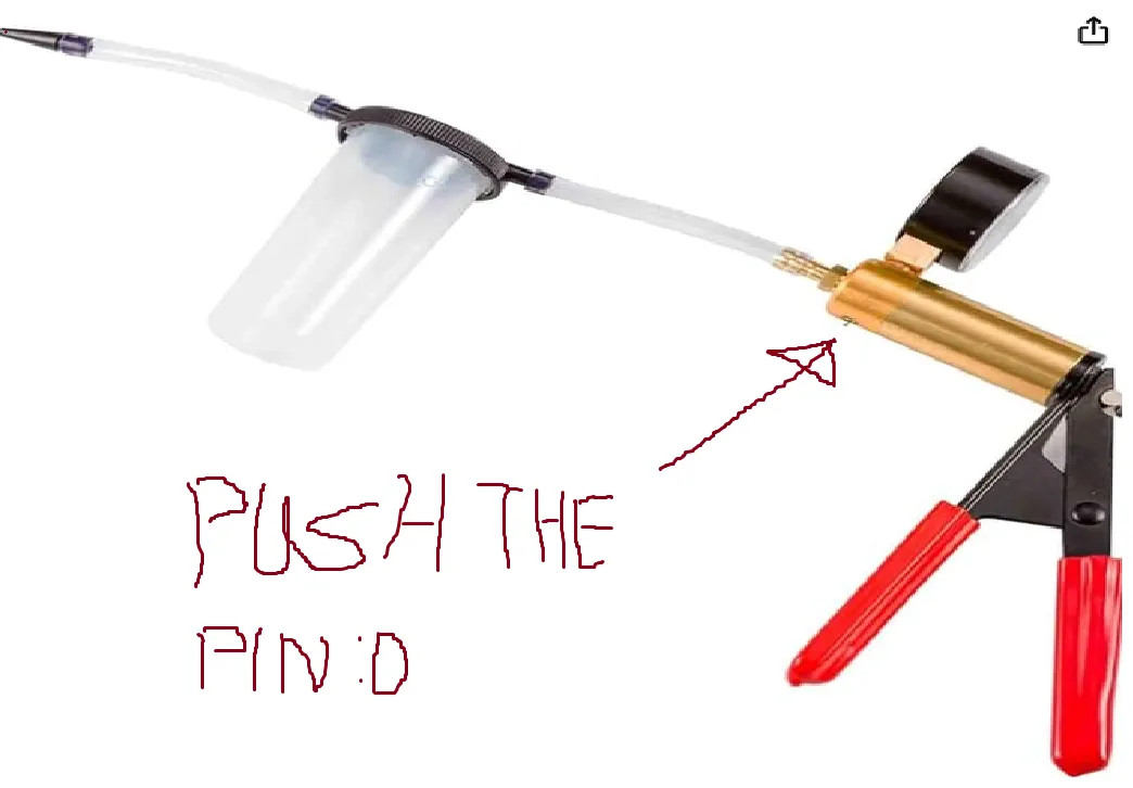 Release the pressure on the pump for those who don't know