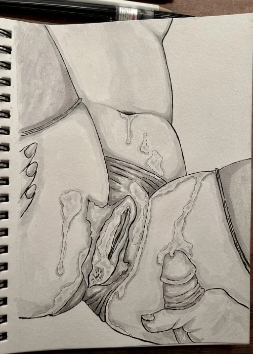 Ripped Through, ink and watercolor, by me.