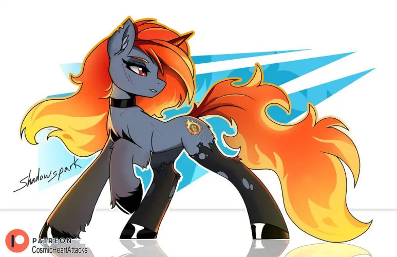 Shadowspark warhorse OC (Cosmic Heart Attacks)
