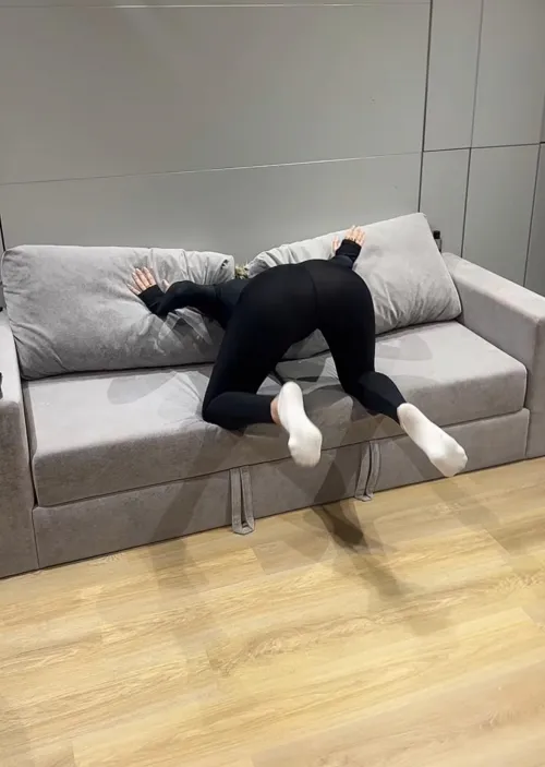 She’s trying to find the remote