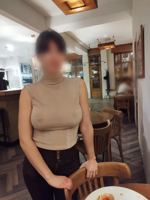 This time I decided to wear something modest to a restaurant ;)