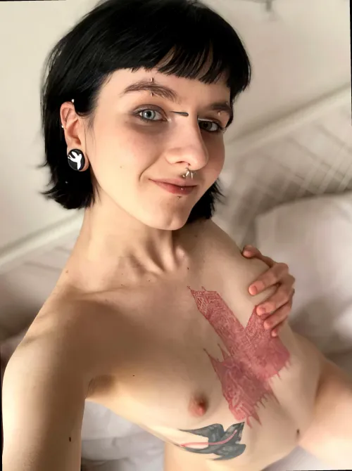 Tiny nipples and nice face